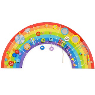 Viga Toys® Wooden Wall Activity Panel Rainbow